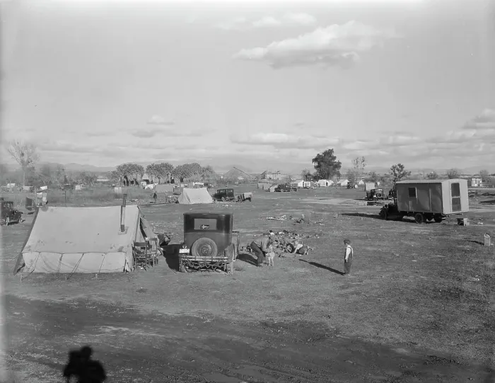 Framed Print : Hooverville of Bakersfield, California, 1936. Creator: Dorothea Lange