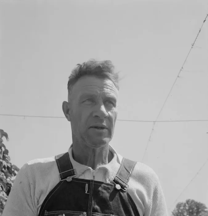 Framed Print : Hop picker, once Nebraska farm owner, near Independence, Polk County, Oregon, 1939. Creator: Dorothea Lange Framed Print : Hop picker, once Nebraska farm owner, near Independence, Polk County, Oregon, 1939. Creator: Dorothea Lange