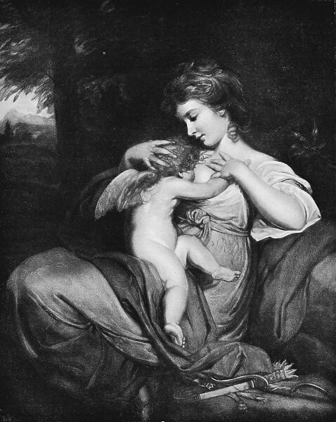 Hope Nursing Love (Miss Morris as Hope Nursing Cupid), c1770, (1912). Artist: Sir Joshua Reynolds