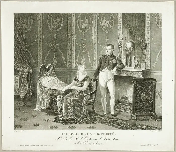 Framed Print : The Hope of Posterity: The Emperor, Empress, and King of Rome, 1811 / 12. Creator: Adrien Pierre François Godefroy the Younger Framed Print : The Hope of Posterity: The Emperor, Empress, and King of Rome, 1811 / 12. Creator: Adrien Pierre François Godefroy the Younger