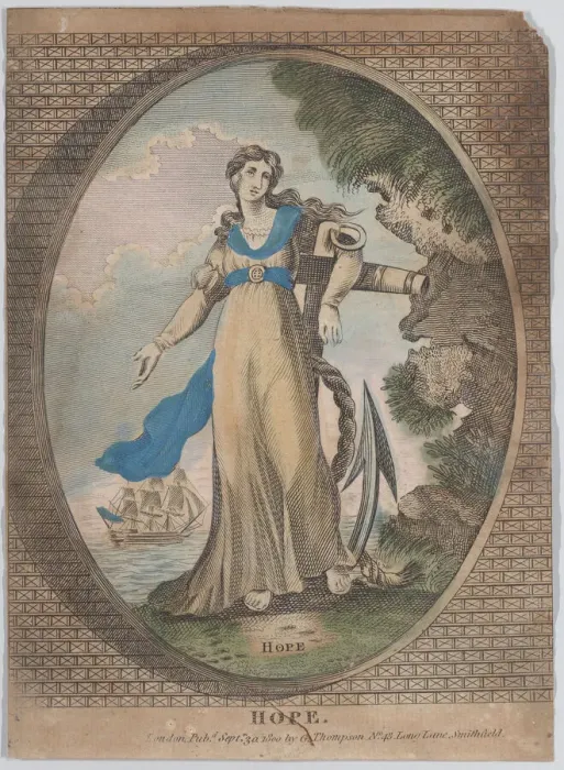 Framed Print : Hope, September 30, 1800. September 30, 1800. Creator: Anon Framed Print : Hope, September 30, 1800. September 30, 1800. Creator: Anon