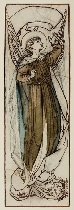 Framed Print : Hope standing on Despair, 1865-66. Creator: Sir Edward Coley Burne-Jones Framed Print : Hope standing on Despair, 1865-66. Creator: Sir Edward Coley Burne-Jones