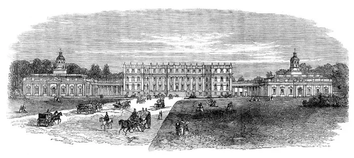Framed Print : Hopetoun House, visited by the British Association, 1871. Creator: Unknown Framed Print : Hopetoun House, visited by the British Association, 1871. Creator: Unknown