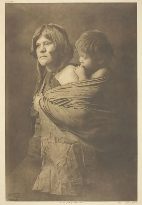 Framed Print : A Hopi Mother, 1921. Creator: Edward Sheriff Curtis Framed Print : A Hopi Mother, 1921. Creator: Edward Sheriff Curtis