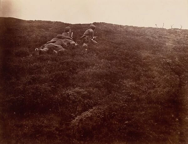 Horace and Edward Stalking Stags, 1856. Creator: Horatio Ross
