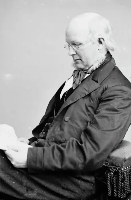 Framed Print : Horace Greeley, between 1855 and 1865. Creator: Unknown Framed Print : Horace Greeley, between 1855 and 1865. Creator: Unknown