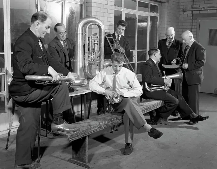 Framed Print : Horden Colliery Band, Middlesbrough, Teesside, 1964. Artist: Michael Walters Framed Print : Horden Colliery Band, Middlesbrough, Teesside, 1964. Artist: Michael Walters