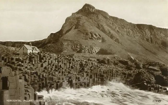 Framed Print : Horizontal Pillars, Giants Causeway, late 19th-early 20th century. Creator: Unknown Framed Print : Horizontal Pillars, Giants Causeway, late 19th-early 20th century. Creator: Unknown