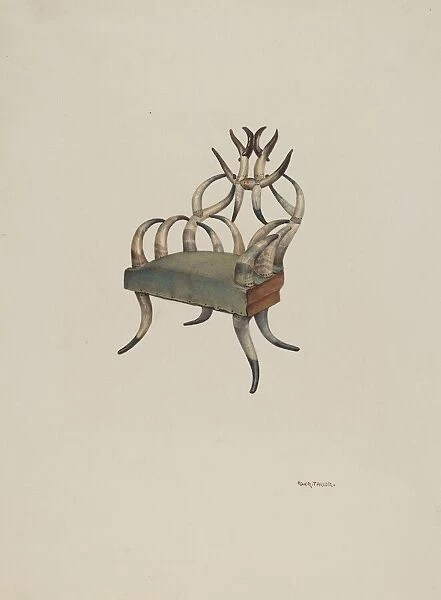 Horn chair, 1938. Creator: Robert W. R. Taylor