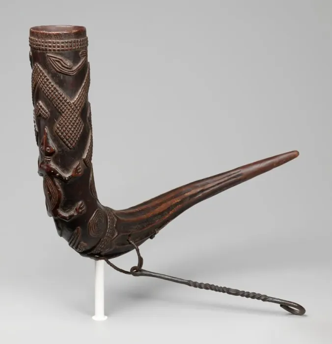 Framed Print : Horn, Democratic Republic of the Congo, Late 19th-early 20th century. Creator: Unknown Framed Print : Horn, Democratic Republic of the Congo, Late 19th-early 20th century. Creator: Unknown