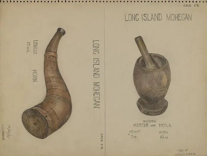 Framed Print : Horn and Mortar & Pestle, 1935. Creator: Charles Charon. Horn and Mortar & Pestle, 1935. Creator: Charles Charon Framed Print : Horn and Mortar & Pestle, 1935. Creator: Charles Charon. Horn and Mortar & Pestle, 1935. Creator: Charles Charon