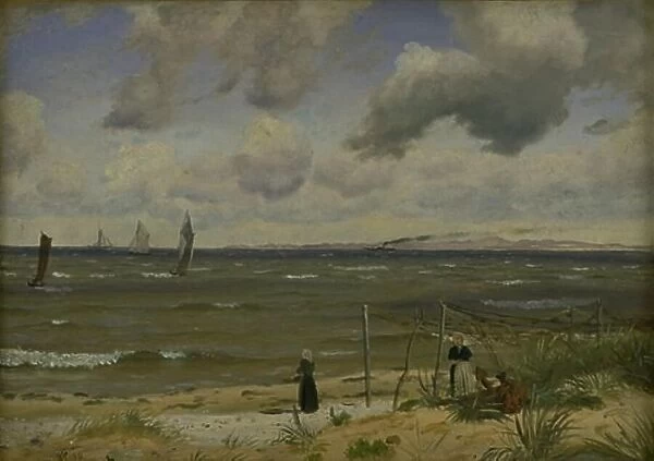 Hornbæk Strand in the North of Sealand, 1855. Creator: Vilhelm Kyhn