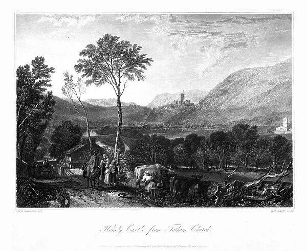Hornby Castle from Tatham Church, c1822. Creator: William Radclyffe