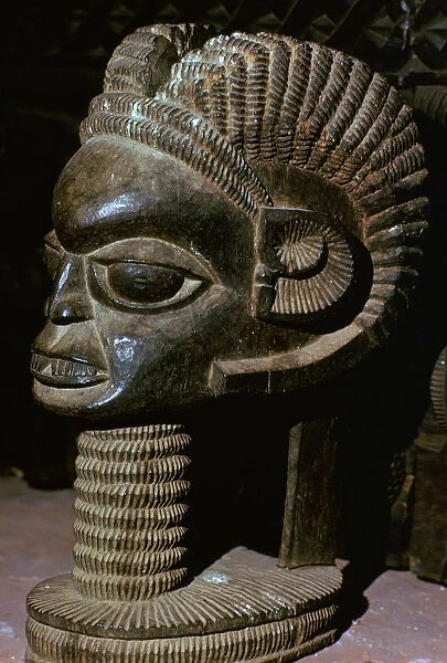 Horned head from the shrine of a King of Owo