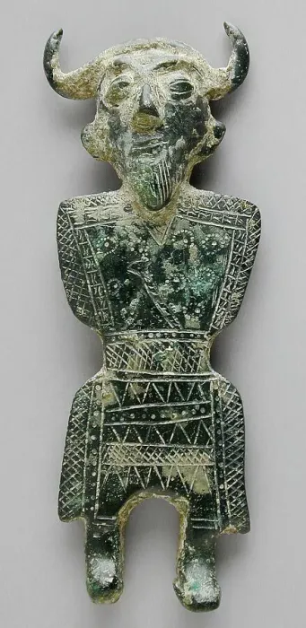 Framed Print : Horned Male Figure, between c.1000 and c.650 B.C.. Creator: Unknown Framed Print : Horned Male Figure, between c.1000 and c.650 B.C.. Creator: Unknown