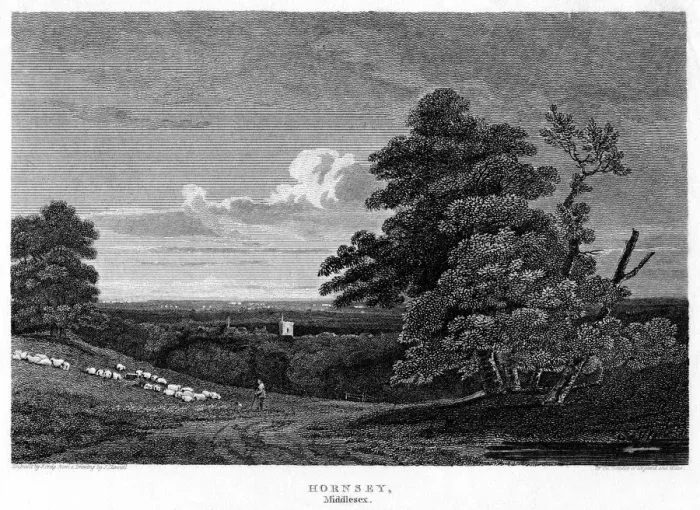 Framed Print : Hornsey, London, 1811. Artist: J Greig Framed Print : Hornsey, London, 1811. Artist: J Greig
