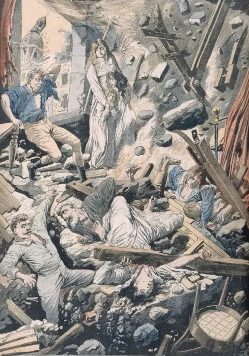 Framed Print : The Horrible Consequences of a Terrible Earthquake in San Francisco, from Petit Journal Framed Print : The Horrible Consequences of a Terrible Earthquake in San Francisco, from Petit Journal