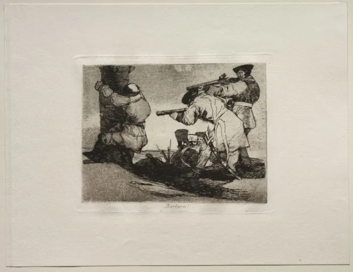 Framed Print : The Horrors of War: Barbarians!. Creator: Francisco de Goya (Spanish, 1746-1828) Framed Print : The Horrors of War: Barbarians!. Creator: Francisco de Goya (Spanish, 1746-1828)