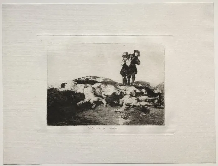 Framed Print : The Horrors of War: Bury Them and Keep Quiet. Creator: Francisco de Goya (Spanish, 1746-1828) Framed Print : The Horrors of War: Bury Them and Keep Quiet. Creator: Francisco de Goya (Spanish, 1746-1828)