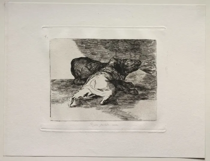 Framed Print : The Horrors of War: He Gets Something Out of It Creator: Francisco de Goya (Spanish, 1746-1828) Framed Print : The Horrors of War: He Gets Something Out of It Creator: Francisco de Goya (Spanish, 1746-1828)