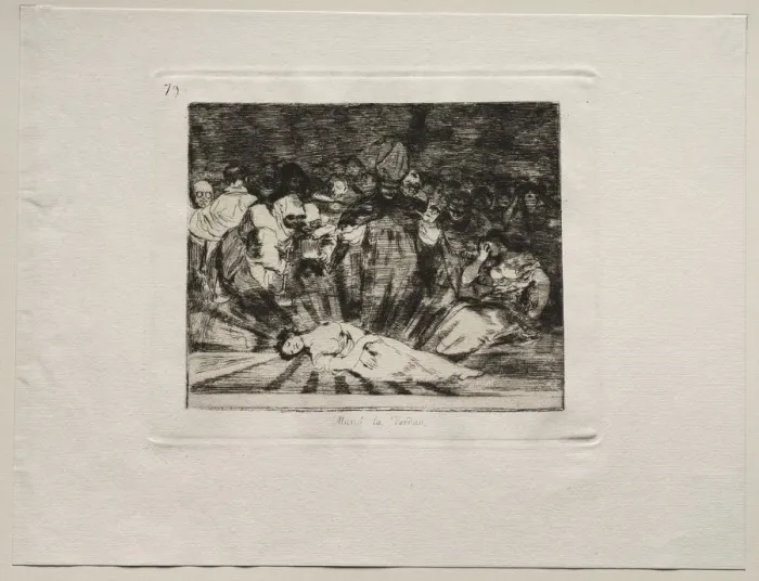Framed Print : The Horrors of War: Truth Has Died. Creator: Francisco de Goya (Spanish, 1746-1828) Framed Print : The Horrors of War: Truth Has Died. Creator: Francisco de Goya (Spanish, 1746-1828)