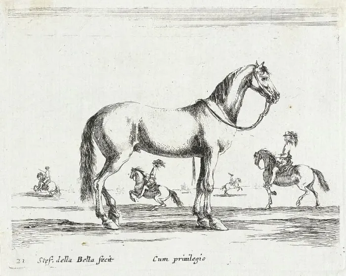 Framed Print : A Horse, 1641. Creator: Stefano della Bella Framed Print : A Horse, 1641. Creator: Stefano della Bella