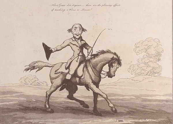 Horse Accomplishments, Sketch 10: A Minuet Dancer !!, August 1, 1799. August 1, 1799