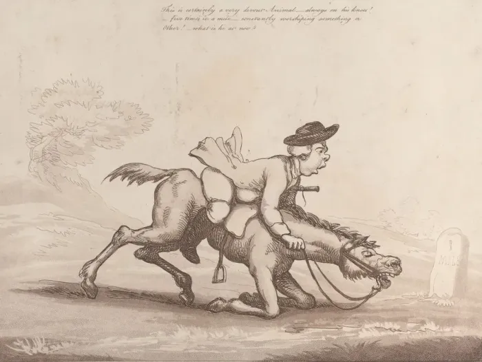 Framed Print : Horse Accomplishments, Sketch 4: A Devotee !!, August 1, 1799. August 1, 1799 Framed Print : Horse Accomplishments, Sketch 4: A Devotee !!, August 1, 1799. August 1, 1799