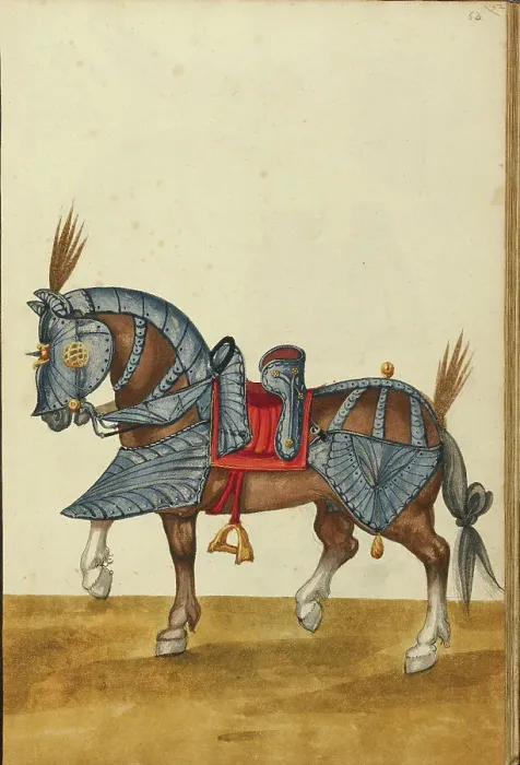 Framed Print : A Horse in Armor, about 1560-1570. Creator: Unknown Framed Print : A Horse in Armor, about 1560-1570. Creator: Unknown