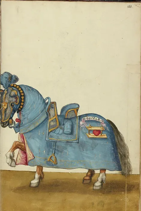 Framed Print : A Horse in Armor, about 1560-1570. Creator: Unknown Framed Print : A Horse in Armor, about 1560-1570. Creator: Unknown