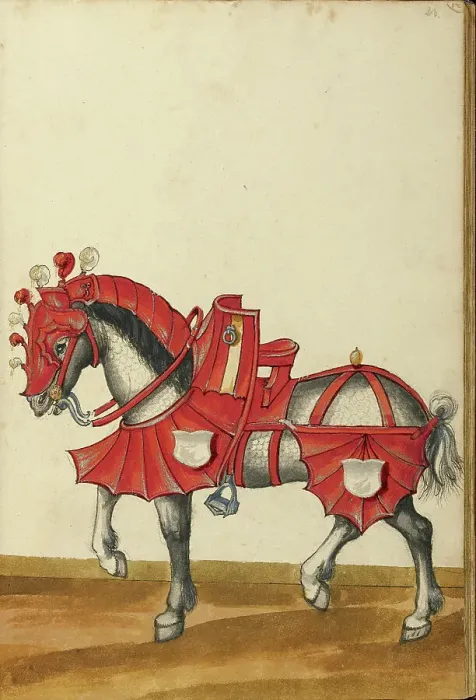 Framed Print : A Horse in Armor, about 1560-1570. Creator: Unknown Framed Print : A Horse in Armor, about 1560-1570. Creator: Unknown