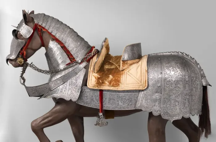 Framed Print : Horse armour probably made for Count Antonio IV Collalto, Italian, c1580-90 and later Framed Print : Horse armour probably made for Count Antonio IV Collalto, Italian, c1580-90 and later