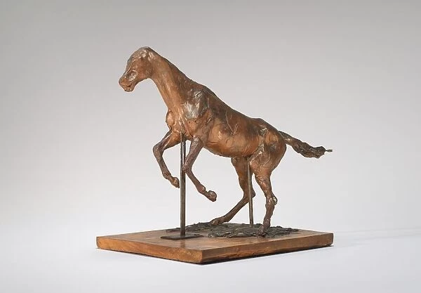 Horse Balking (Horse Clearing an Obstacle), late 1880s. Creator: Edgar Degas