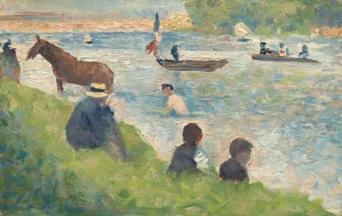 Framed Print : Horse and Boats (Study for Bathers at Asnieres'), 1883 / 1884 Framed Print : Horse and Boats (Study for Bathers at Asnieres'), 1883 / 1884