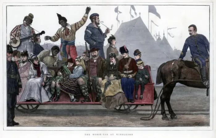Framed Print : The Horse Car at Wimbledon, 1872 Framed Print : The Horse Car at Wimbledon, 1872