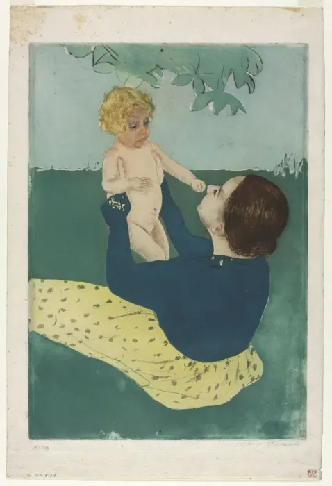 Framed Print : Under the Horse Chestnut Tree, 1896-1897. Creator: Mary Cassatt (American, 1844-1926) Framed Print : Under the Horse Chestnut Tree, 1896-1897. Creator: Mary Cassatt (American, 1844-1926)