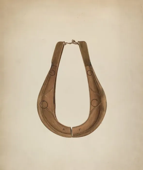 Framed Print : Horse Collar and Hame, c. 1941. Creator: Wilbur M Rice Framed Print : Horse Collar and Hame, c. 1941. Creator: Wilbur M Rice