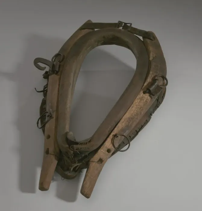 Framed Print : Horse collar owned by Morton Lyles, 19th century. Creator: Unknown Framed Print : Horse collar owned by Morton Lyles, 19th century. Creator: Unknown