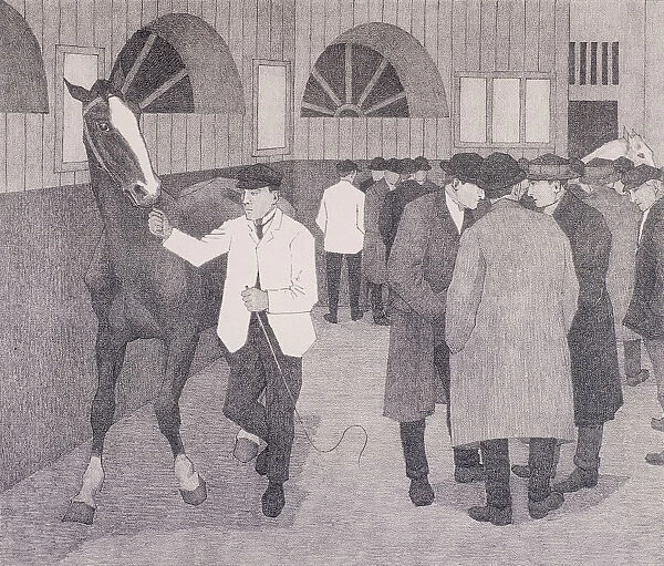 Horse dealers at the Barbican, London, c1918