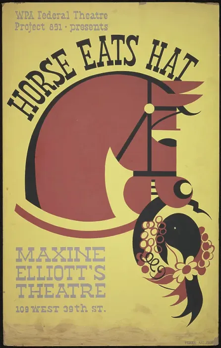 Framed Print : Horse Eats Hat, New York, 1936. Creator: Unknown Framed Print : Horse Eats Hat, New York, 1936. Creator: Unknown