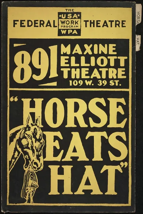 Framed Print : Horse Eats Hat, New York, 1936. Creator: Unknown Framed Print : Horse Eats Hat, New York, 1936. Creator: Unknown