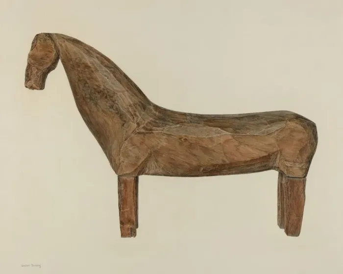 Framed Print : Horse Figure, 1940. Creator: Hester Duany Framed Print : Horse Figure, 1940. Creator: Hester Duany
