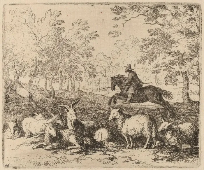 Framed Print : The Horse Forced to Pursue the Stag, probably c. 1645 / 1656 Framed Print : The Horse Forced to Pursue the Stag, probably c. 1645 / 1656