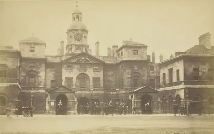 Framed Print : The Horse Guards, 1850-1900. Creator: Unknown Framed Print : The Horse Guards, 1850-1900. Creator: Unknown