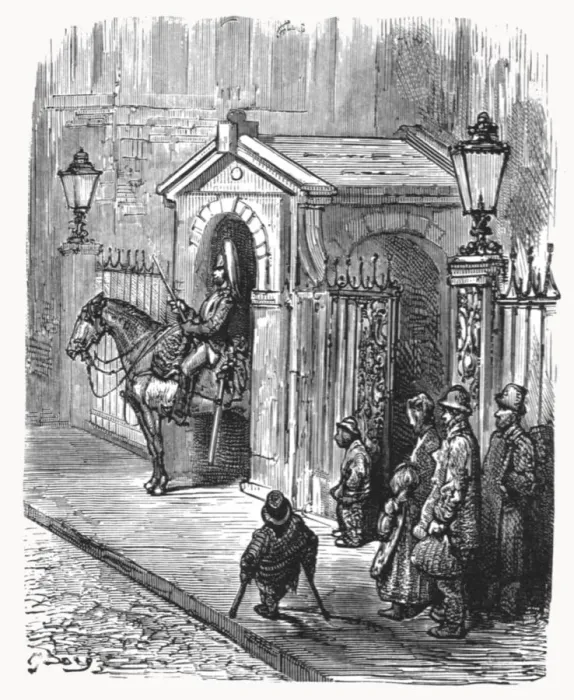 Framed Print : The Horse Guards, 1872. Creator: Gustave Doré Framed Print : The Horse Guards, 1872. Creator: Gustave Doré