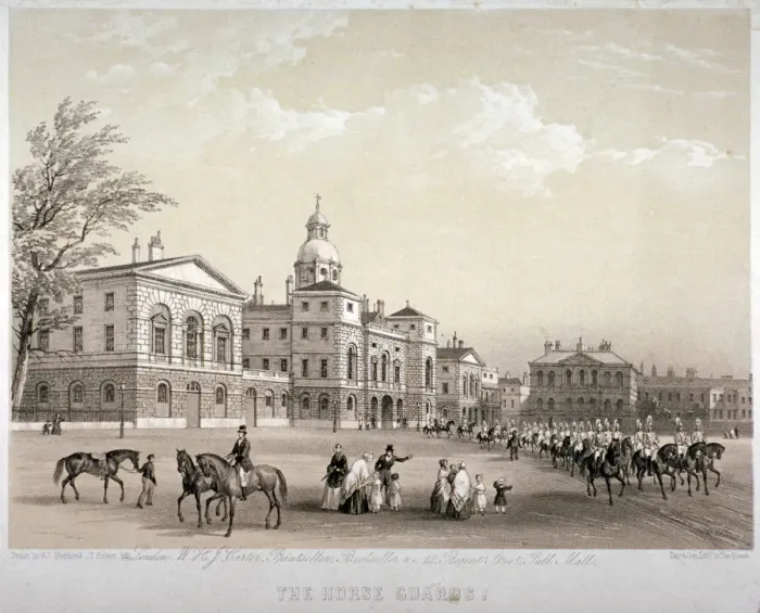 Framed Print : Horse Guards, Westminster, London, 1851. Artist: Thomas Picken Framed Print : Horse Guards, Westminster, London, 1851. Artist: Thomas Picken