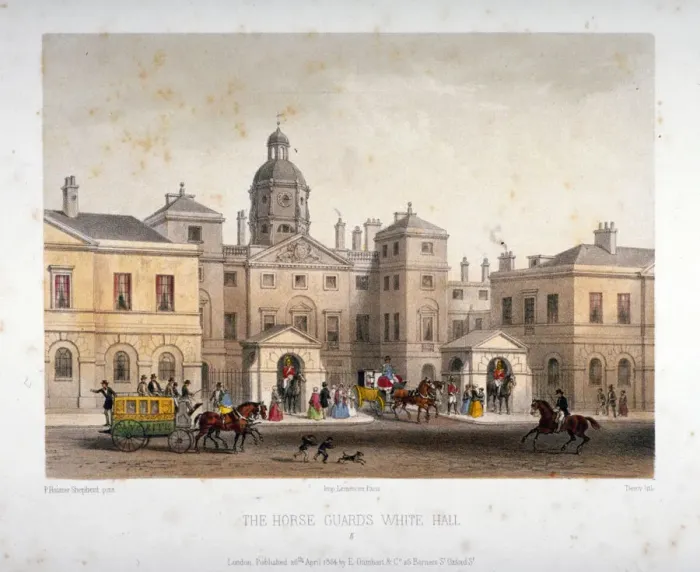 Framed Print : Horse Guards, Westminster, London, 1854. Artist Framed Print : Horse Guards, Westminster, London, 1854. Artist