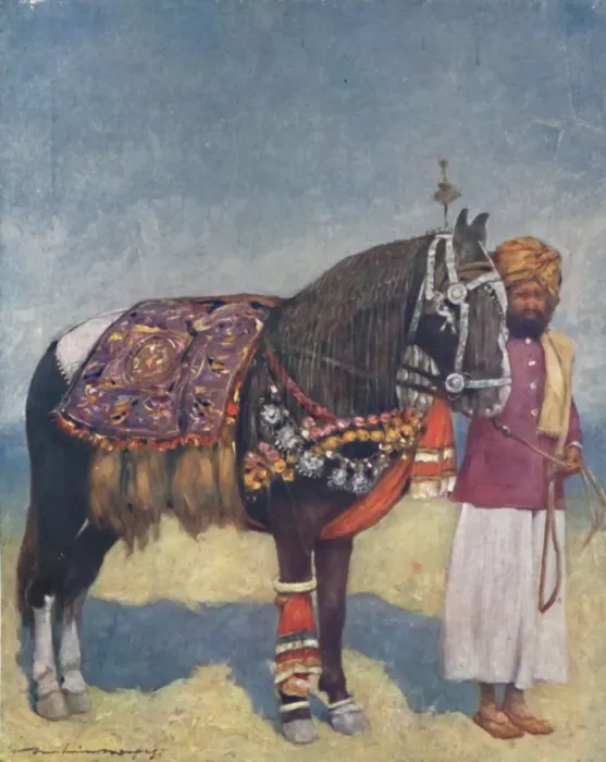 Framed Print : A Horse from Jodhpur, 1903. Artist: Mortimer L Menpes Framed Print : A Horse from Jodhpur, 1903. Artist: Mortimer L Menpes