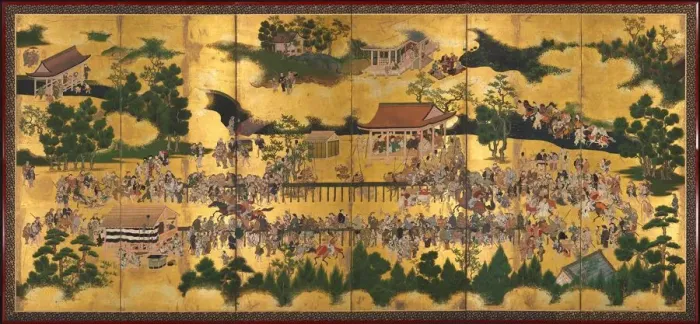 Framed Print : Horse Race at the Kamo Shrine, 1615-50. Creator: Tosa School (Japanese) Framed Print : Horse Race at the Kamo Shrine, 1615-50. Creator: Tosa School (Japanese)