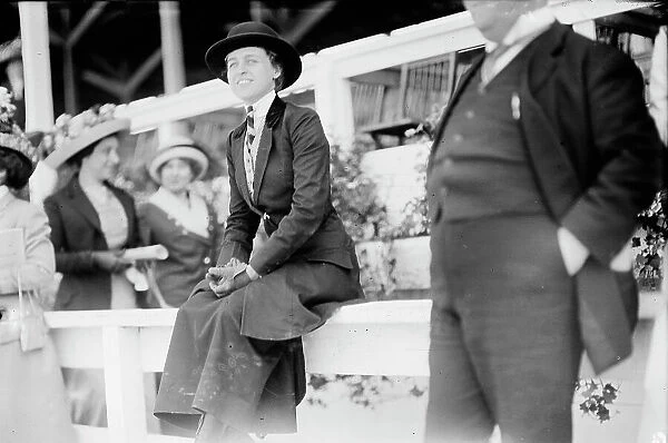 Horse Show - Rasmussen, Miss Elen, 1911. Creator: Harris & Ewing. Horse Show - Rasmussen, Miss Elen, 1911. Creator: Harris & Ewing